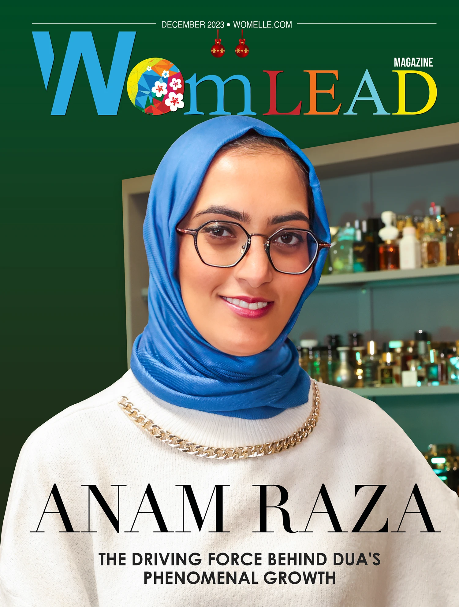 A WomLEAD magazine cover featuring Anam Raza