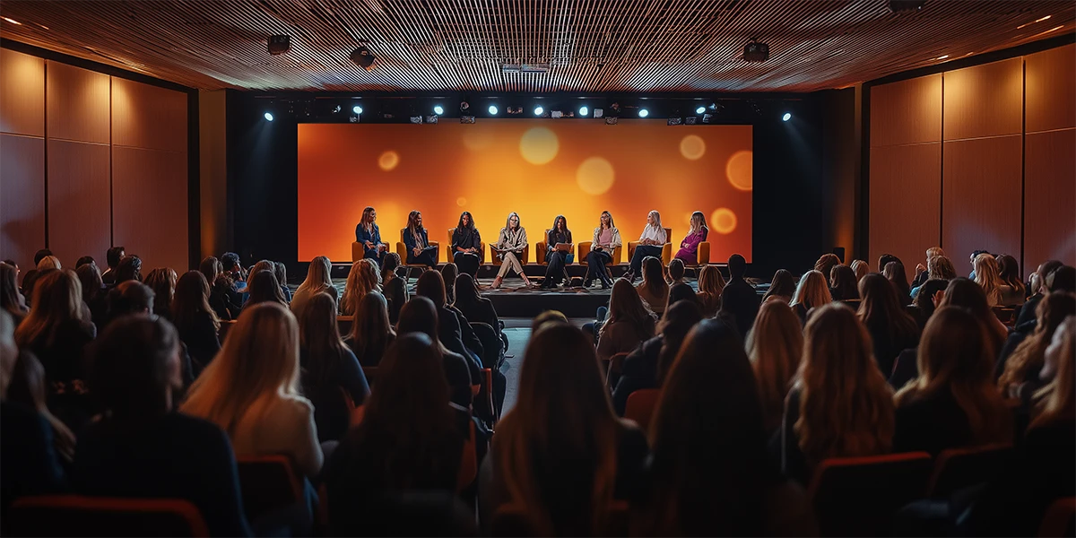 Women gathered at a WomELLE leadership event