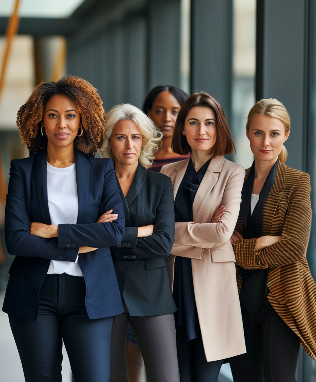 A diverse group of professional women